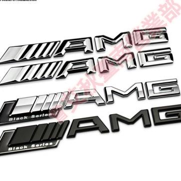 免運♕賓士奔馳高性能AMG車標 標誌貼紙W204W176W212 AMG Black Series ABS車貼 車尾標♕