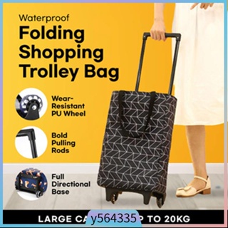 Folding Shopping Bag Women Big Pull Cart Shopping Bags For O