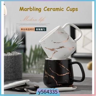 Golden Marbling Marble Ceramic Coffee Tea Mug Coffee Cup wit
