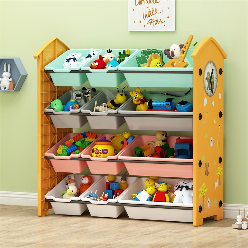 直銷🔥兒童玩具收納架玩具架子寶寶書架置物架多層幼兒園整理架兒童收納