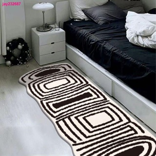 ◇今日特價 黑白格子地毯仿羊絨客廳臥室床邊毯復古棋盤格小地毯飄窗耐臟地墊