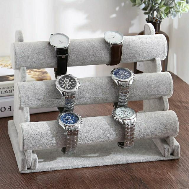 灰 三層 首飾 手珠 手鐲 手錶 展示架 手錶 髮飾 飾品 活動架 擺件 收納