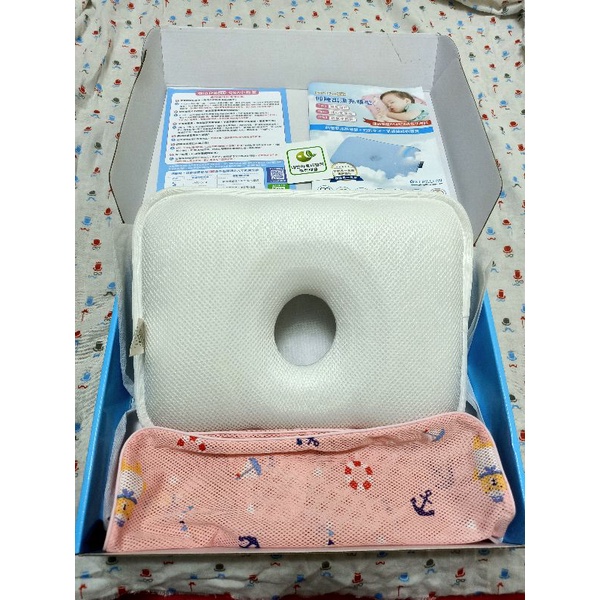 韓國 GIO Pillow 嬰兒枕頭M號-水手熊粉 超透氣護頭型嬰兒枕/防蟎枕
