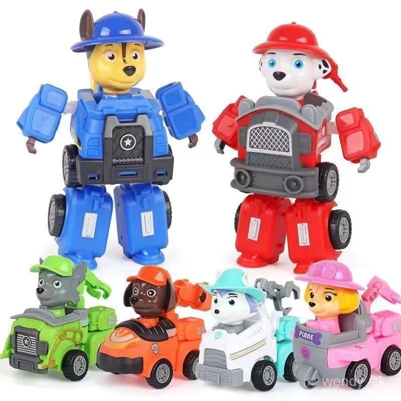 汪汪隊變形機器人啊奇毛毛萊德汪汪隊玩具寶寶玩具車兒童男孩女孩 TRDZ