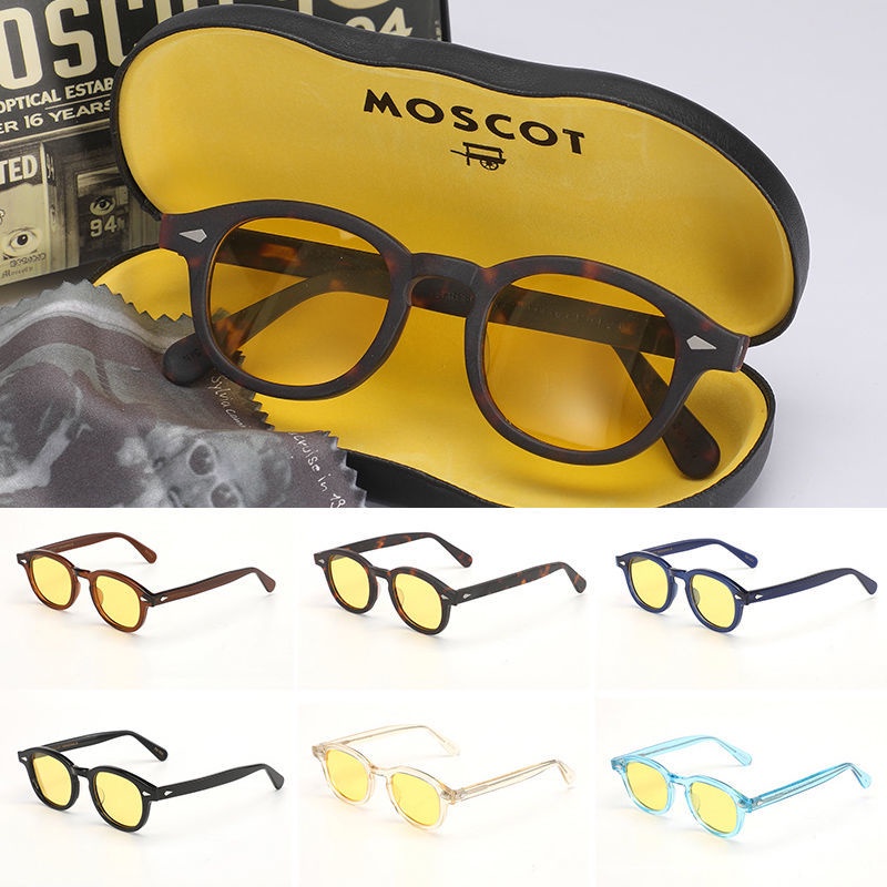 促銷23年新款眼鏡MOSCOT瑪士高LEMTOSH眼鏡男黃色*夜視眼鏡復古板材偏光太陽/眼鏡女1205