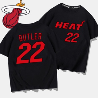 熱火 Butler冠軍T恤 Y邁阿密熱火巴特勒22號短袖T恤男女潮牌夏籃球體育運動寬松半袖