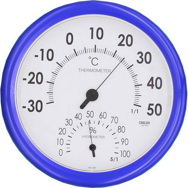 《好康醫療網》CRECER溫濕度計(日本原裝)溫度計/濕度計/溼度計/溫溼度計CR-320(藍色)