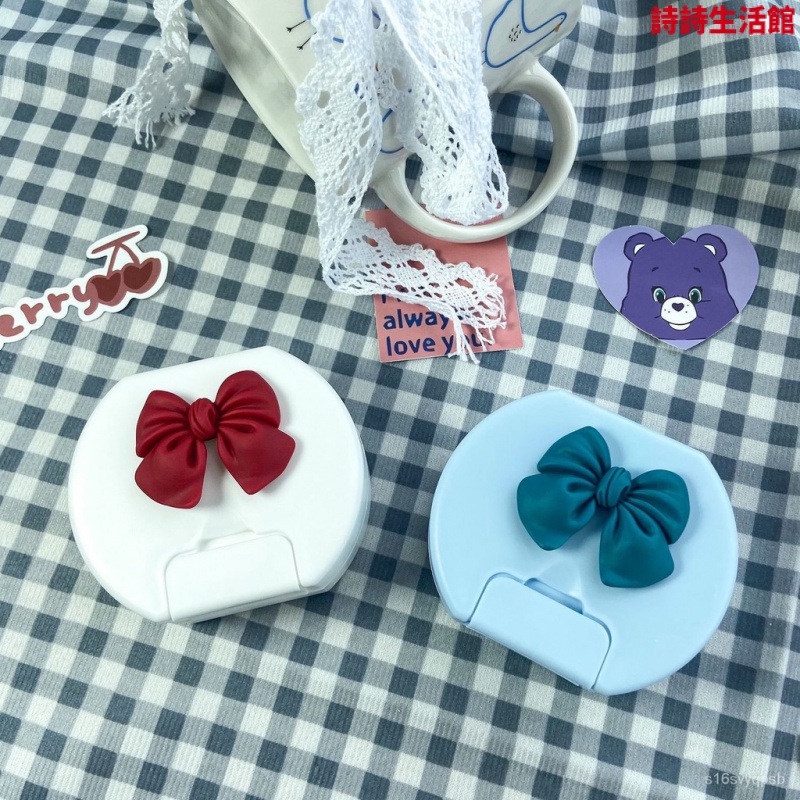 【台灣發售】牙套盒可愛蝴蝶結牙套收納盒子保持器盒便攜裝牙套盒正畸儲牙盒