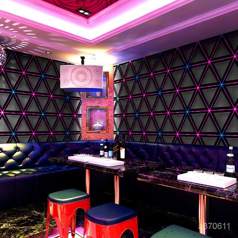 ktv墻紙歌廳閃光墻佈3d立體反光專用酒吧主題包廂清吧背景墻壁紙