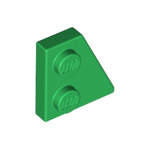 [樂磚庫] LEGO 24307 楔形 平版型 綠色 2x2 6385279