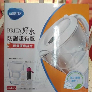 BRITA 好水防護超有感禮盒組 （馬利拉水壺3.5公升+運動水壺+4個濾芯）
