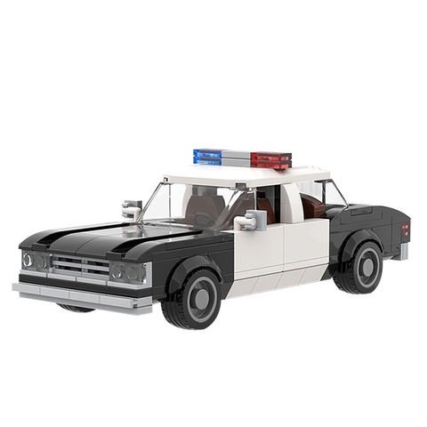 MOC-22397虎膽龍威1979洛杉磯警局 雪佛蘭黑斑羚警車兼容樂高拼裝組裝模型