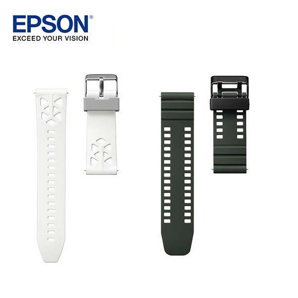 EPSON Wristable GPS 錶帶 J-300B U-350B 極地白 越野綠 Smart Canvas 矽膠