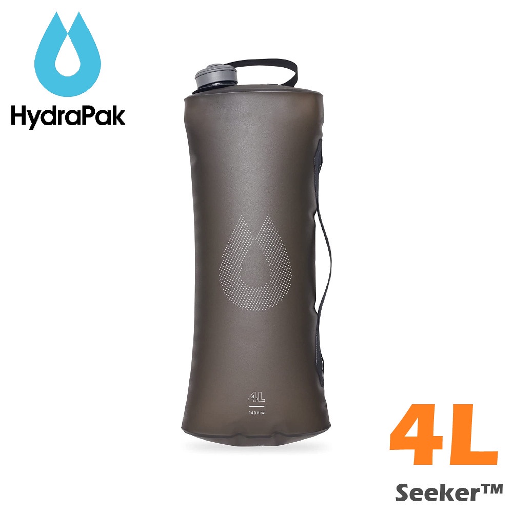 【HydraPak 美國 Seeker 4L 大容量軟式蓄水袋《遠古灰》】A818/運動水袋/三鐵/馬拉松
