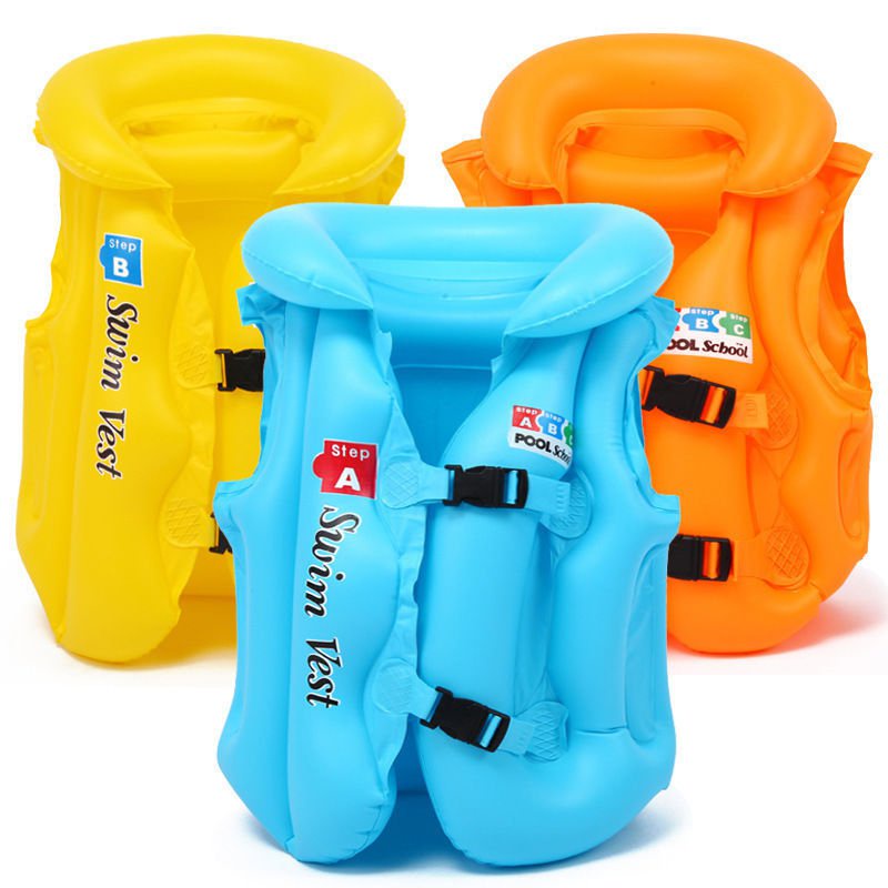 兒童充氣泳衣水上樂園設備加厚充氣馬甲充氣式小孩遊泳衣救生衣