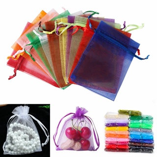 100pcs/set Organza Bags Candy Gift Packaging Pouch Wedding P