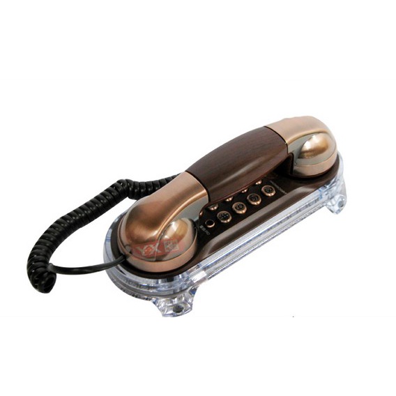 新品美思奇歐式經典復古電話機 時尚仿古壁掛式電話座機 創意發光邊圈
