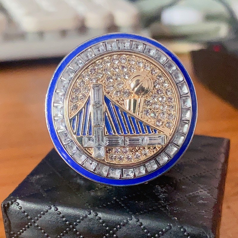【冠軍戒指】歐美籃球2017年金州勇士隊杜蘭特NBA總冠軍戒指合金紀念獎品指環