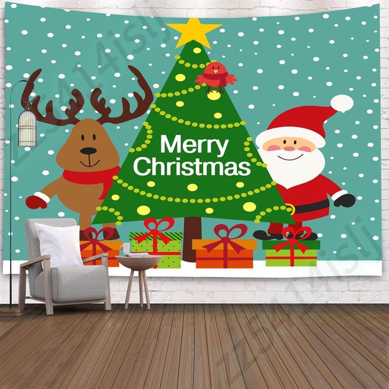 【伍壹】聖誕掛布聖誕節裝飾布聖誕襪聖誕樹節日裝飾藝術牆家居生活壁畫壁掛家居布簾掛畫裝飾掛毯壁毯居家牆布風水掛布掛簾
