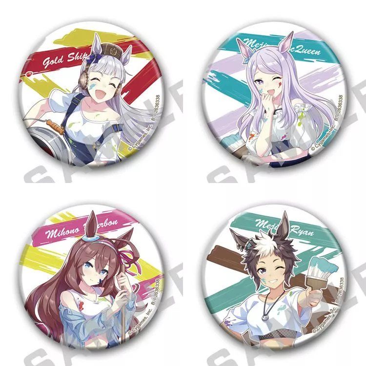 ✑☎❦【台灣熱賣】動漫周邊 優選 賽馬娘目白麥昆黃金船草上飛動漫周邊徽章吧唧01 收藏 禮物 互換