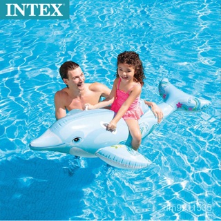 【好物優選 】intex58535小海豚坐騎 充氣浮排玩具水上兒童遊泳圈 批髮 ZOYT