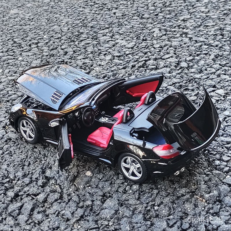 1:18奔馳SLK55AMG跑車模型仿真閤金汽車模型男孩生日禮物