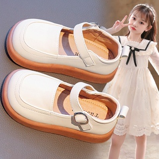 小皮鞋 白色 夏季兒童 洋氣 公主鞋 中大童 演出 軟底 單鞋