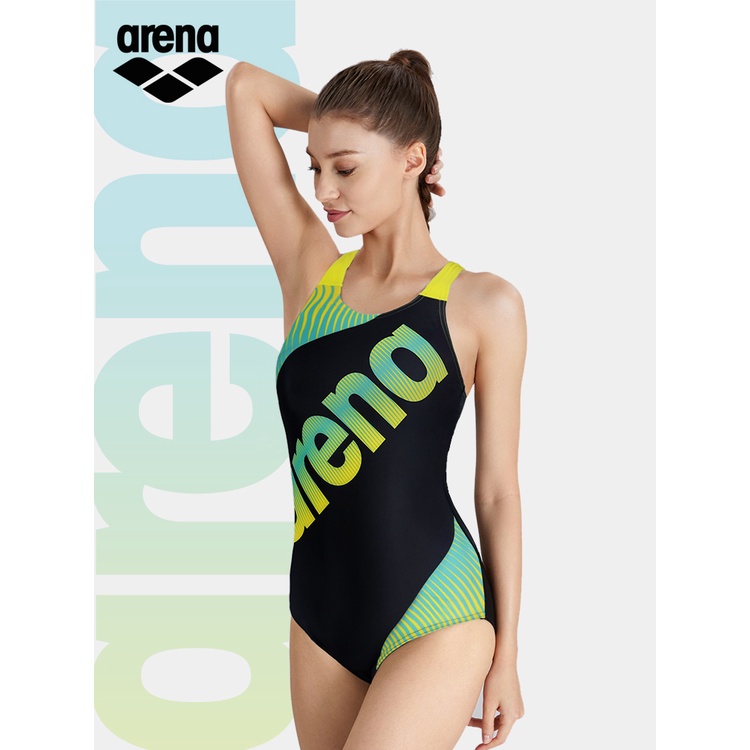 arena阿瑞娜連體泳衣女士成人22新款時尚顯瘦專業抗氯游泳衣2602W