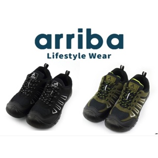 ARRIBA 艾樂跑男鞋 透氣柔軟 耐磨防滑齒輪大底 黑綠、黑FA604防臭排汗 越野鞋運動鞋 多功能慢跑鞋