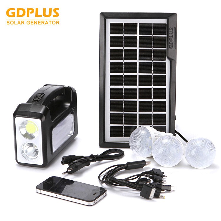 GD Solar Lights with 3 Hanging LED Bulbs, 3.5W Solar Panel,