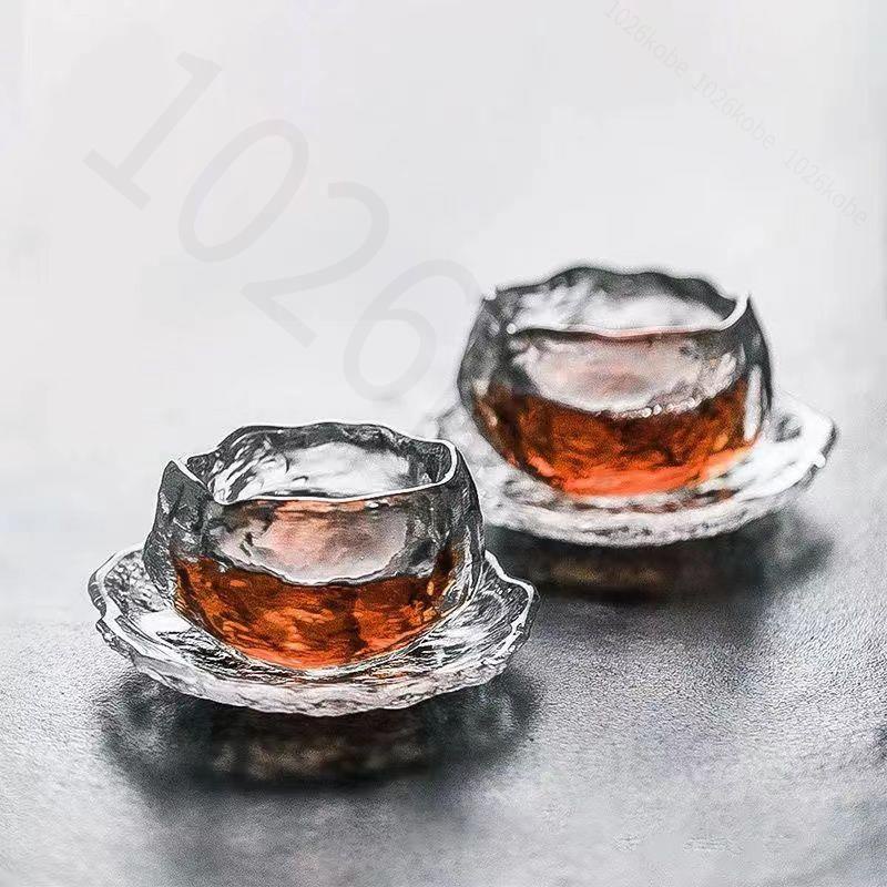 ✨品質熱銷✨ 李子柒同款日式冰凍燒琉璃杯玻璃茶具套裝品茗小茶杯主人杯