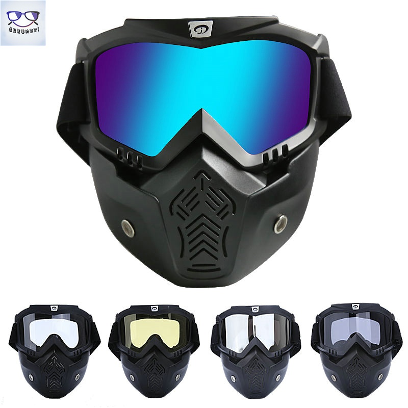 騎行風鏡摩托車防護鏡罩防風沙騎士面罩眼鏡防霧防毒電動車防風鏡