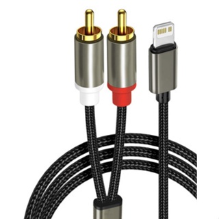 音頻線一分二lightning轉2rca【川木】全新現貨【Ｗ294】手機音響連接轉換線 蘋果 Typec 手機線 rca