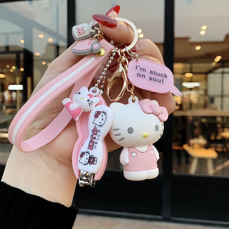 卡通鑰匙扣掛件miniso名創優品凱蒂貓韓國可愛創意情侶包包掛件女