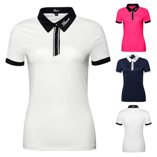 【Titleist】高爾夫服裝女golf短袖透氣緊身速乾時尚潮流上衣T恤POLO衫2020夏
