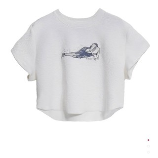Seivson x FRUITION | 「手工刺繡豐收女神 Demeter T-SHIRT」｜ 白 ｜ M