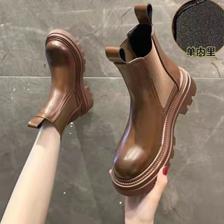 【Poetry】長筒靴 高筒靴 馬丁靴女 短靴 學生煙筒靴 春秋新款 馬丁靴 加絨短靴 顯瘦美腿短靴 ins潮靴