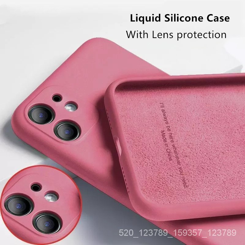 Iphone 6 6s 7 8 Plus Se 2020 鏡頭保護套超薄柔軟絲質保護套液態矽膠手機殼 YYDG