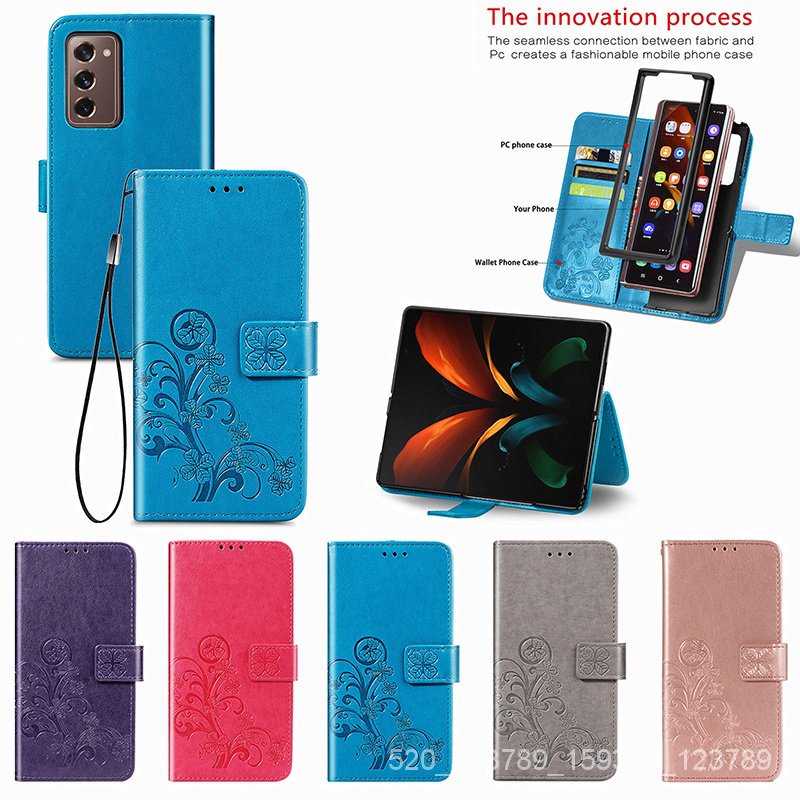 適用華碩 Zenfone 6 ZS630KL ZS660KL 手機殼 ZS620KL保護套 插卡支架掛繩 四葉草壓花紋