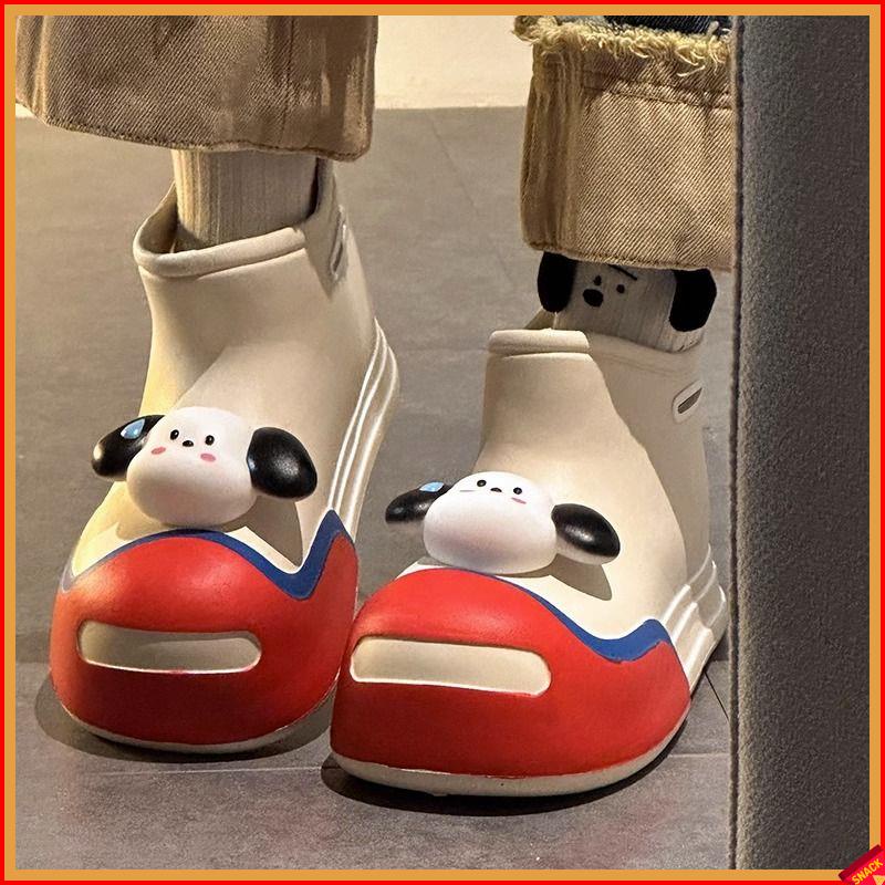 【雨靴】雨鞋女2023年夏季新款超火防水時尚百搭學生厚底防滑短筒馬丁雨靴