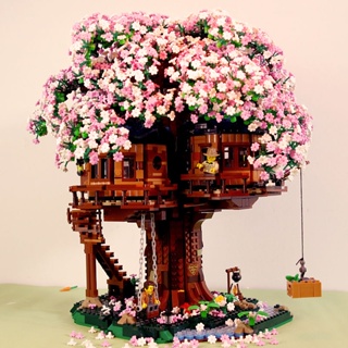 【現貨免運】兼容樂高微顆粒櫻花樹屋女孩系列建筑生日禮物拼裝模型玩具積木