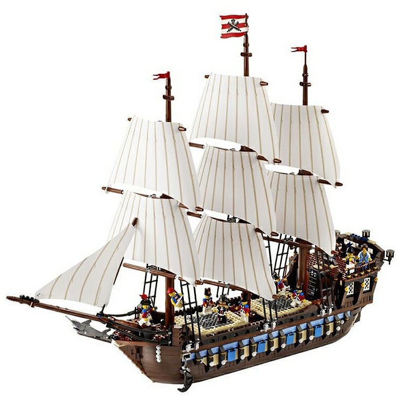 兼容樂高10210帝國戰艦加勒比海盜船拚裝模型兒童男孩積木玩具