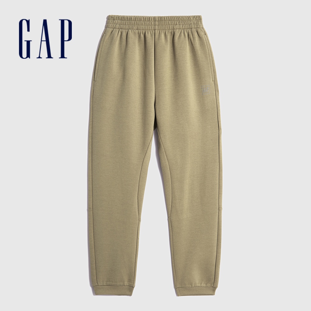 Gap 男童裝 Logo鬆緊棉褲 空氣三明治系列-深棕色(797354)