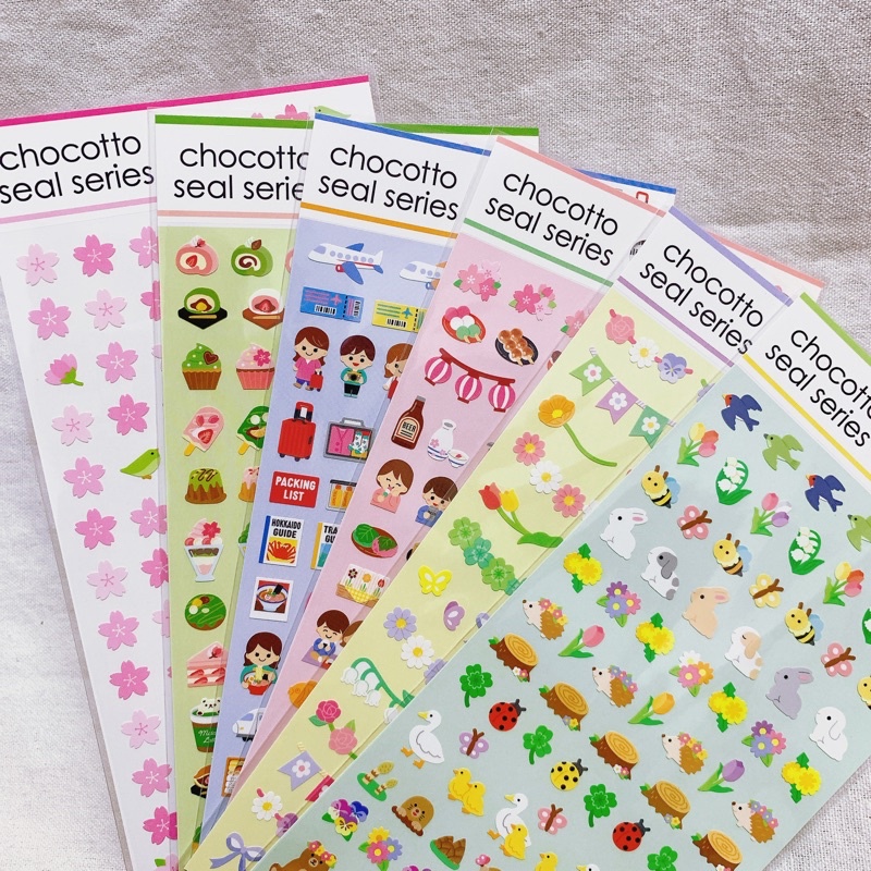 旅行最後一張出清❤️ 日本製 GAIA CHOCOTTO春季櫻花手帳貼紙 共6款 櫻花 抹茶 甜點 賞櫻 旅行