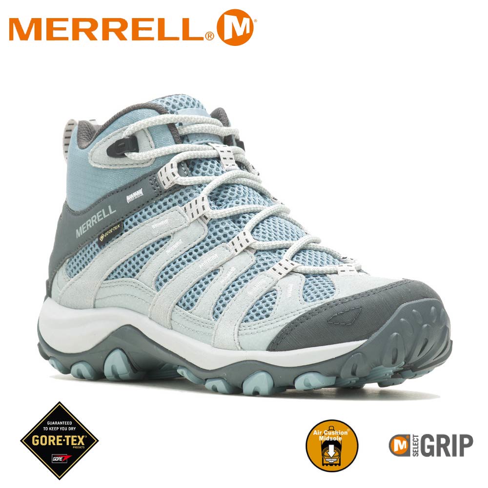 【MERRELL 美國 女 ALVERSTONE 2 MID GORE-TEX登山鞋《淺藍色》】ML037046/健行鞋