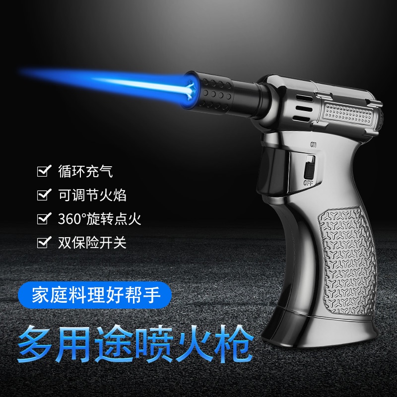 💘台灣出貨💘防風打火機潘寧手握式噴槍可定火多用途高溫焊槍充氣打火機的造型打火機客製化打火機男友禮物