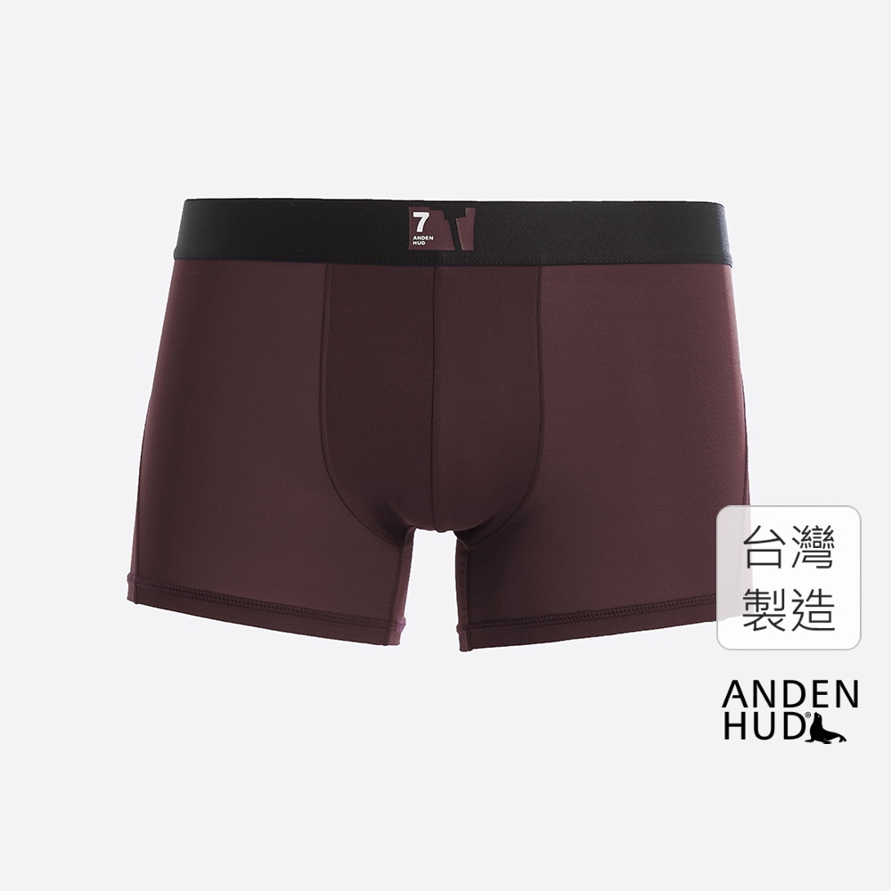 【Anden Hud】男款_吸濕排汗機能系列．短版變化平口內褲(安道爾紅-號碼) 台灣製