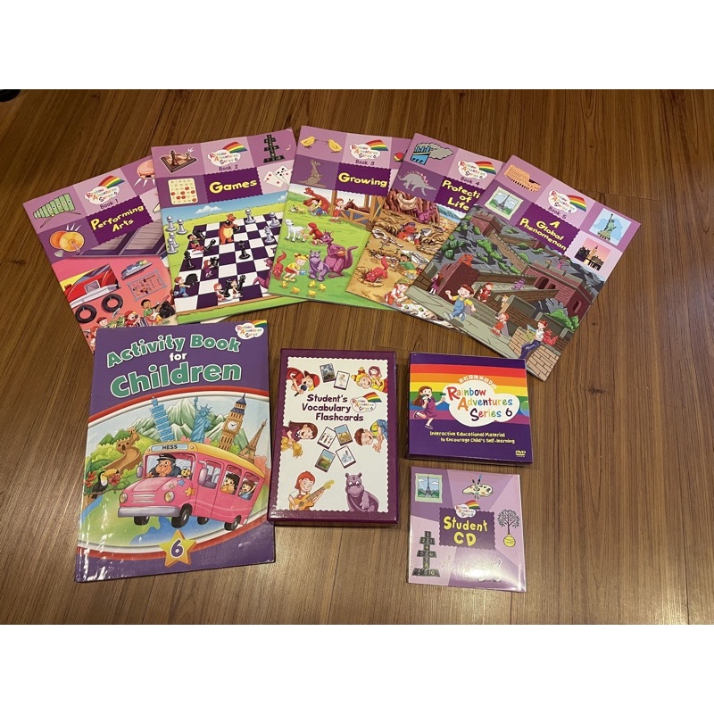 HESS何嘉仁「彩虹探索」Rainbow adventures series 6 幼兒園英文教材 CD+DVD+生字字卡