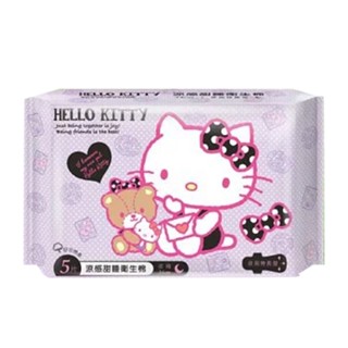 天藍小舖-HELLO KITTY涼感甜睡衛生棉特長34cm*5入(夜用)-單1款-A11114015