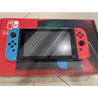 switch新型續航力加強版紅藍主機+健身環大冒險